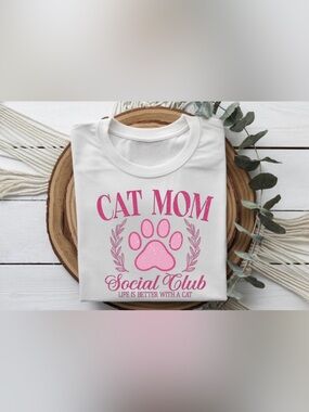 Cat Mom Social Club Shirt | Cute Cat Lover Tee | Cat Mom Gift